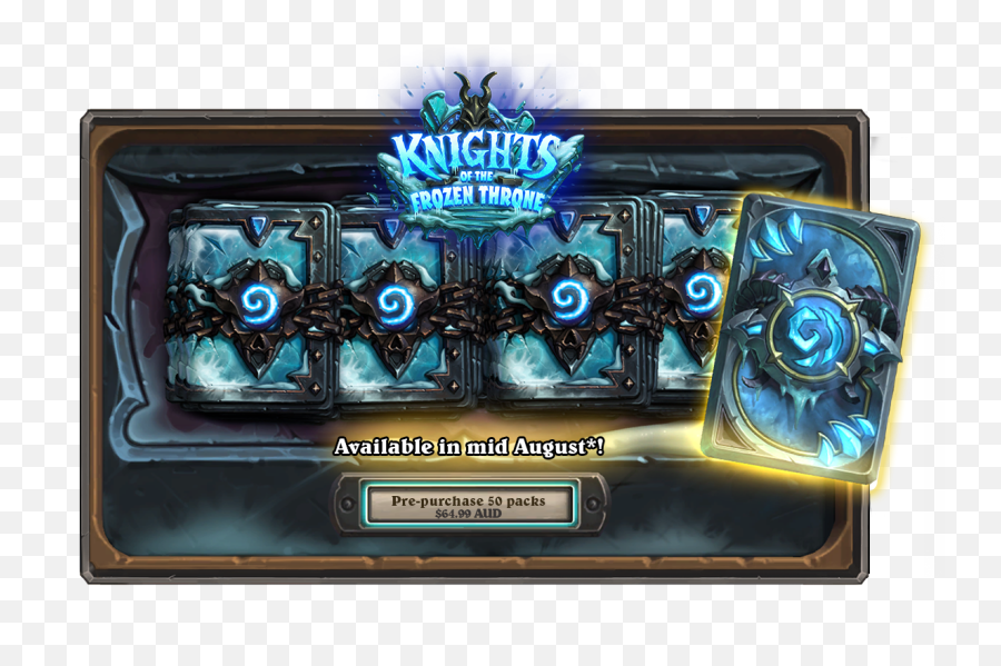 Join The Knights Of Frozen Throne - Hearthstone Hearthstone Frozen Throne Card Back Png,Lich King Png