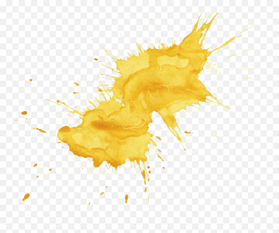 Watercolor Splatter Png Transparent - Yellow Paint Splash Png,Stain Png