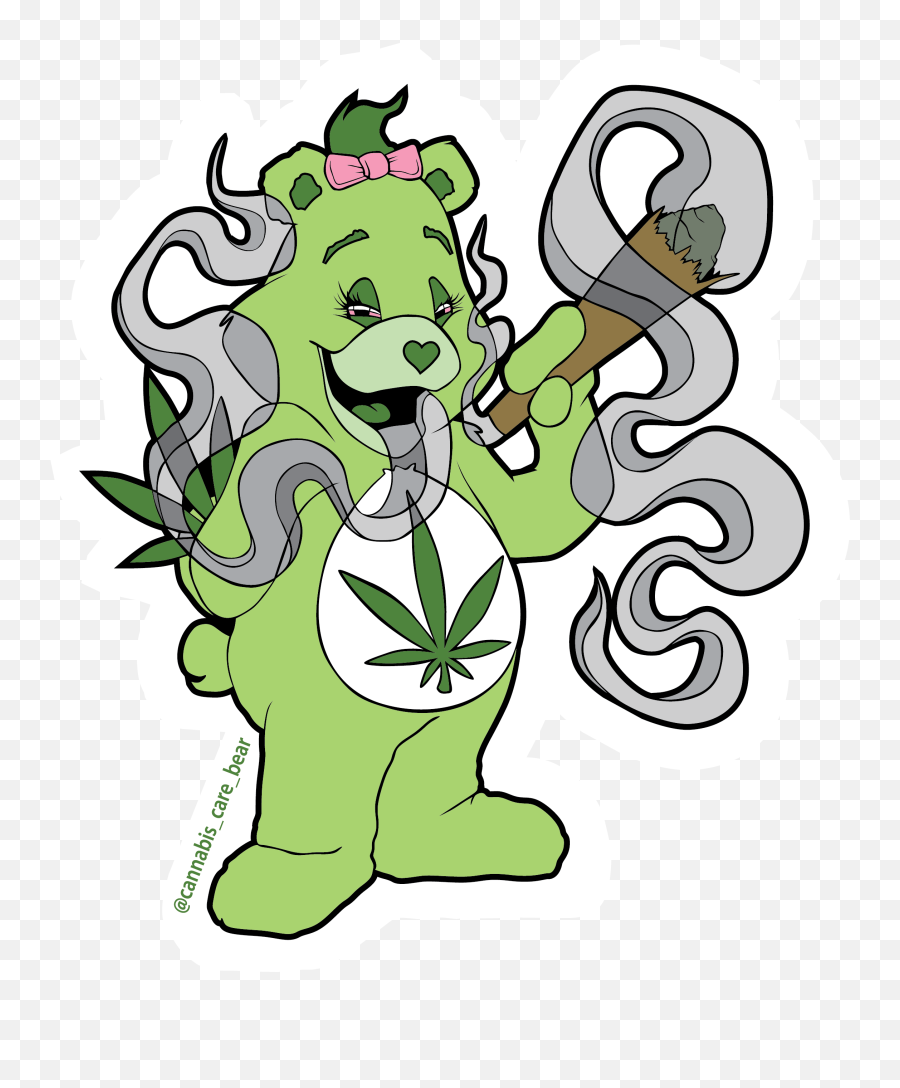 Ms Cannabis Care Bear Wblunt - Bear With A Blunt Png,Care Bear Png