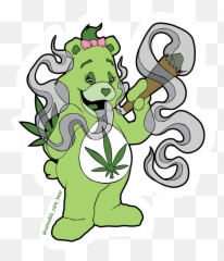 Ms Cannabis Care Bear Wblunt - Bear With A Blunt Png,Care Bear Png