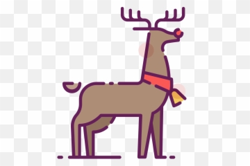 Reindeer With Red Nose Clip Art - Clip Art Png,Rudolph Nose Png