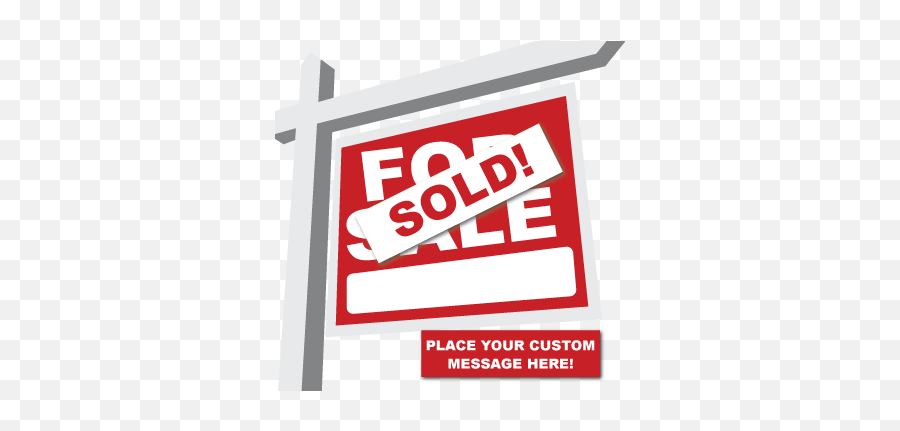 Download Custom Real Estate Sign - Real Estate Sold Sticker Png,Sold Png