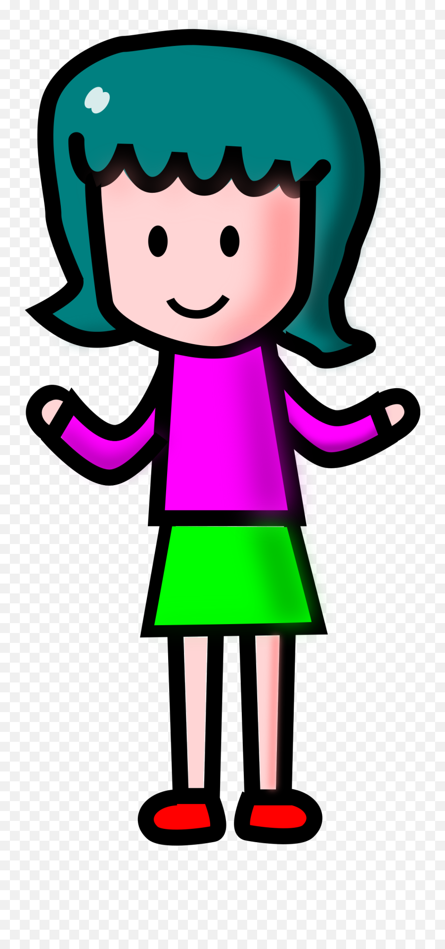 Free Cartoon Girl Clipart Pictures - Simple Cartoon Girl Png,Cartoon Woman Png