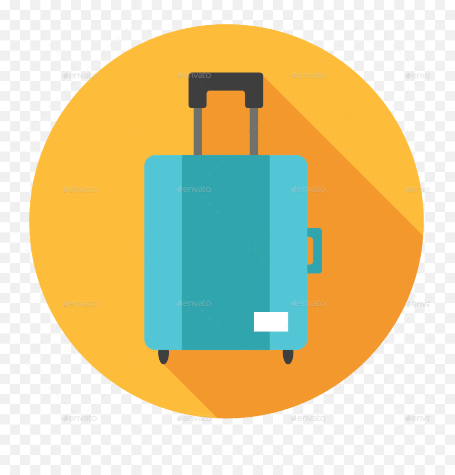 Luggage Icon Png Transparent - Flat Travel Icon Png,Transparent Icons