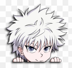 Cute Assassin - Killua Peeking Png,Killua Transparent