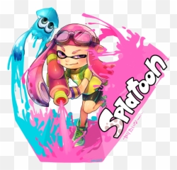 Inkling Splatoon And 1 More Drawn By Koguchikgc030 - Squid Pink Splatoon 2 png