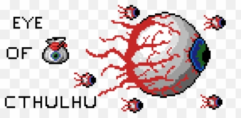 Pixilart - eye of cthulhu by bananaboi Terraria Eye Of Cthulhu png