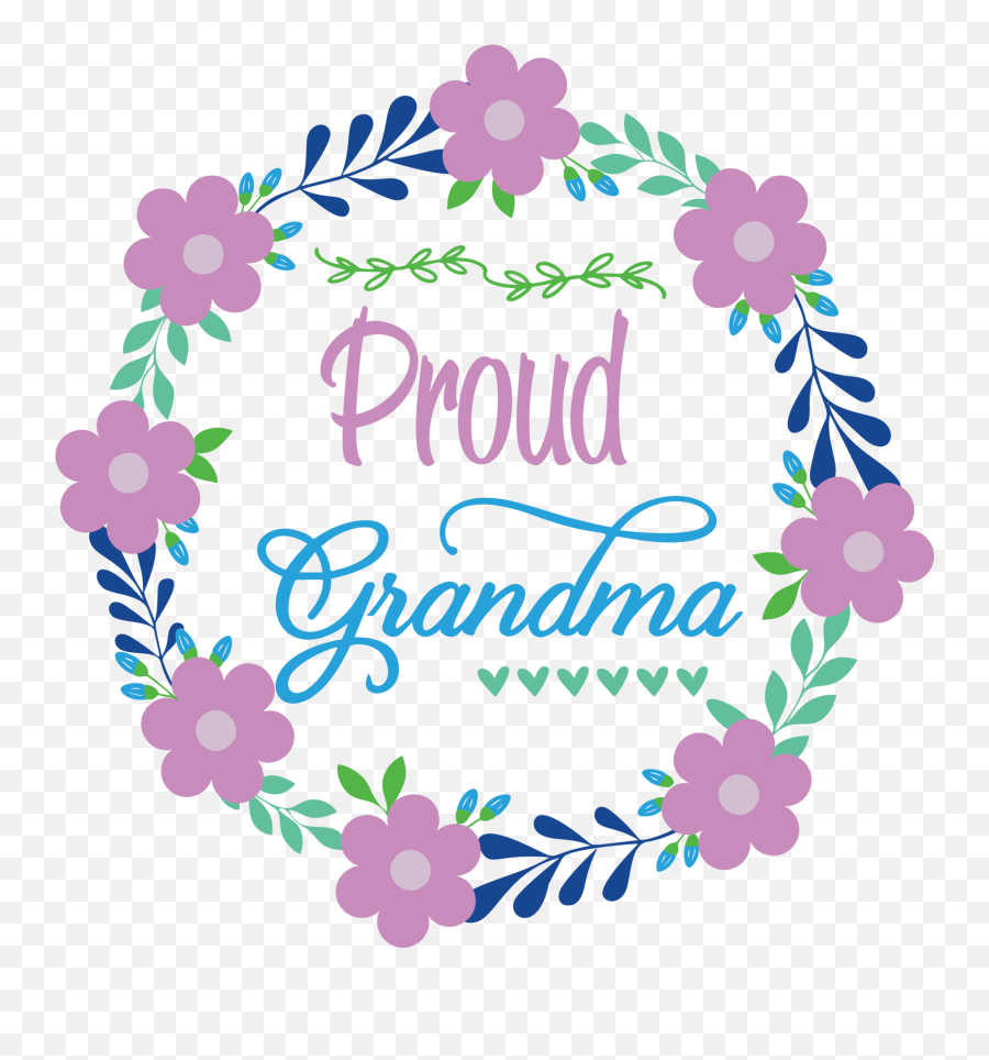 Proud Grandma Floral - Floral Png,Grandma Transparent