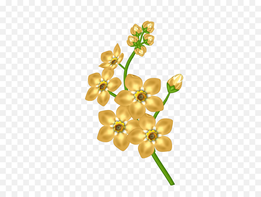Yellow Flower Transparent Clipart - Transparent Background Clipart Yellow Flowers Png,Yellow Flower Transparent Background