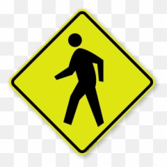 K - Pedestrian Crosswalk Sign png