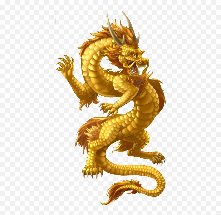 Chinese Dragon Gold Transparent Png - Stickpng Chinese Dragon No Background,Gold Wings Png