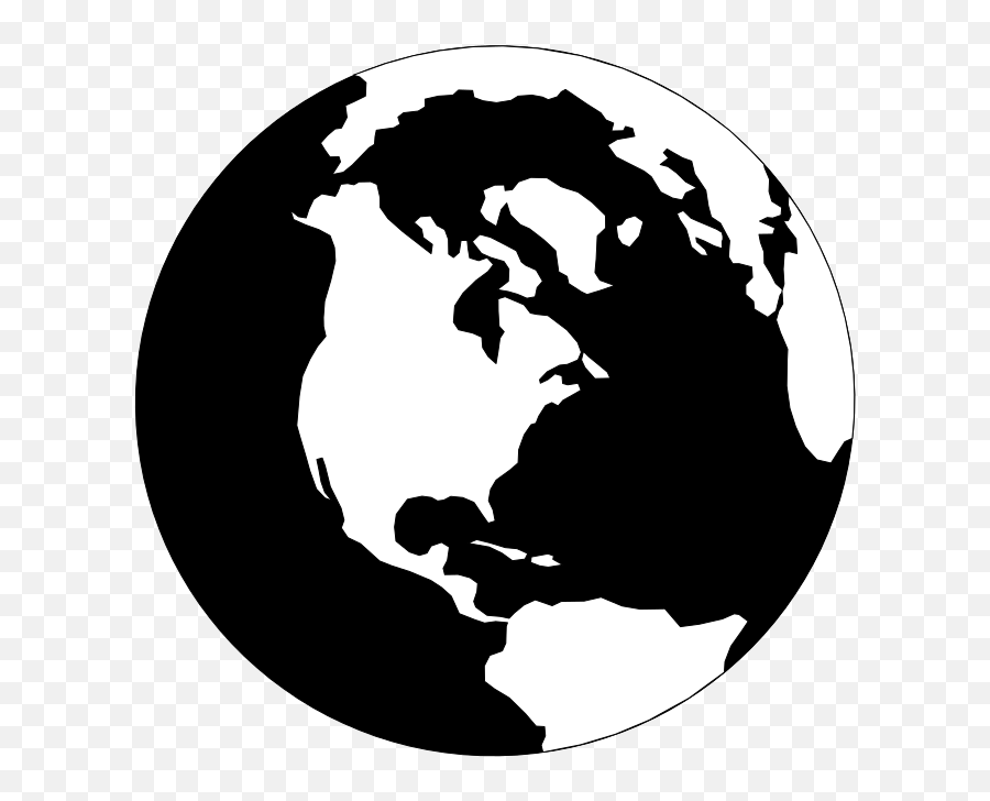 Silhouette Png Download Free Clip Art - World Black And White,Globe Silhouette Png