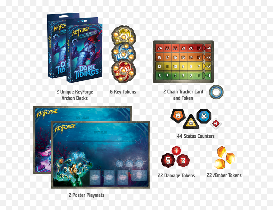 Keyforge - Keyforge Worlds Collide Tokens Png,Token Light Icon Pack