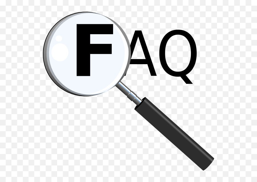 Faq With Magnifying Glass Clip Art - Vector Clip Art Png,Faq Icon Free