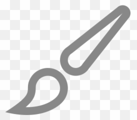 Gray Design Brush Icon - Icono Pincel Negro Png
