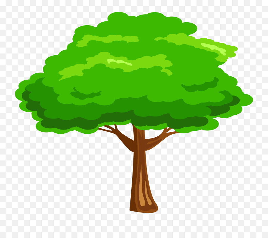 Green Tree - Transparent Tree Png Cartoon,Green Transparent Background