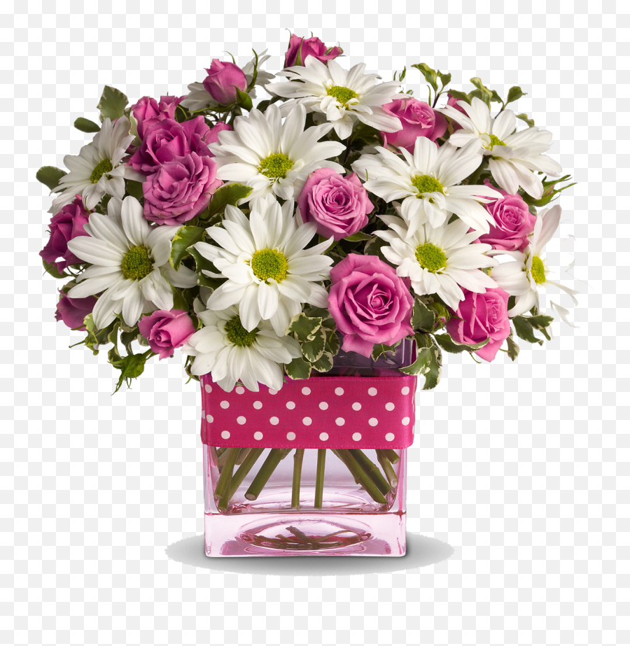 Congratulation Flower Png Transparent - Teleflora Polka Dots And Posies,Wedding Flowers Png