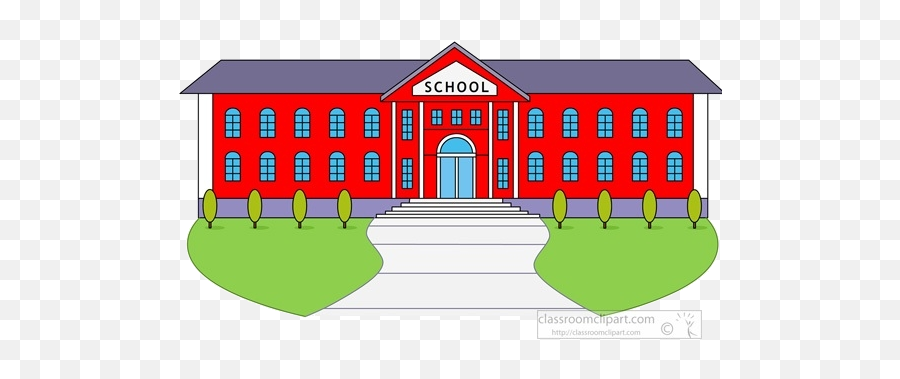 School Clipart High Building Classroom - Building School Clip Art Png,School Clipart Png