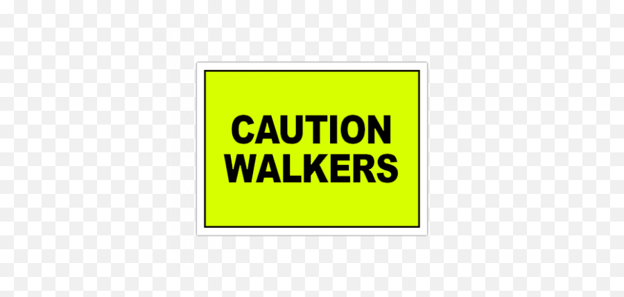 Caution Walkers Event Sign For The Course Running Imp - Sign Png,Caution Sign Png