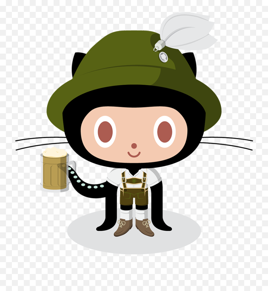 Download Hd Oktobercat - Github Octocat Transparent Png Github Octocat,Github Logo Png