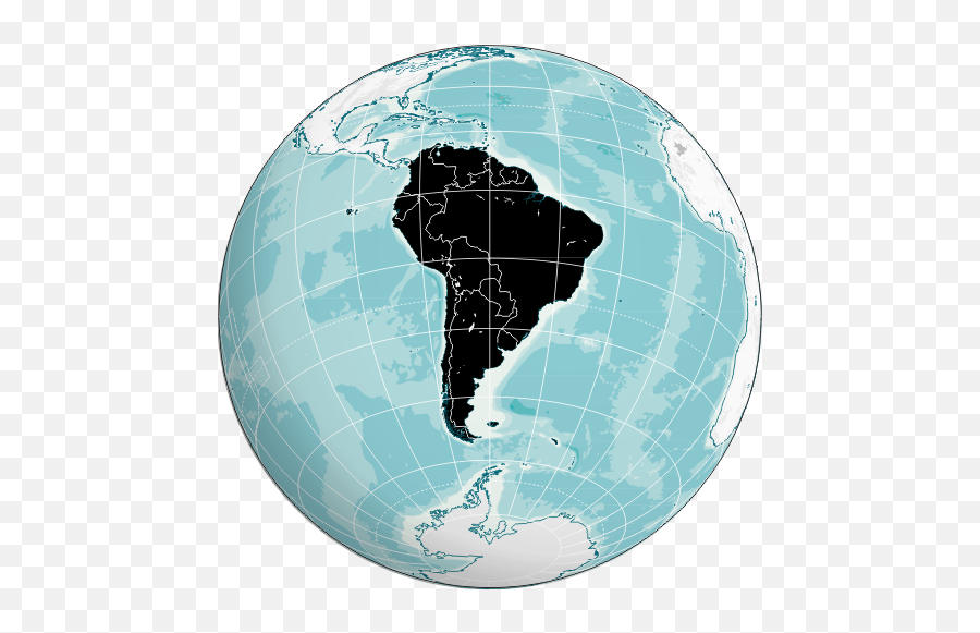 Orthographic Projection Of South - Planet South America Png,South America Png