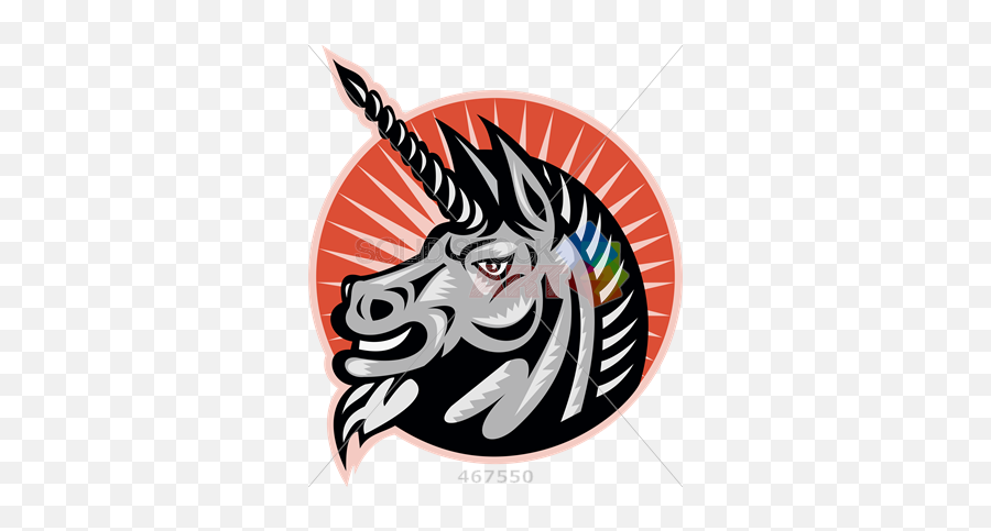 Download Stock Illustration Of Logo Unicorn Head Side View - Unicorn Head Logo Png,Unicorn Head Png