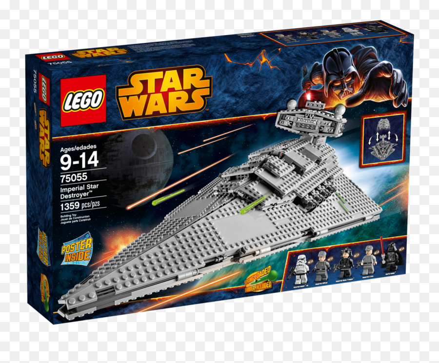 75055 Imperial Star Destroyer - Lego Star Wars Darth Vader Ship Png,Star Destroyer Png