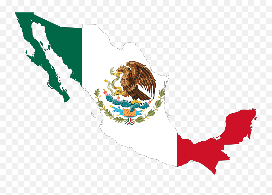 Mexico Clipart Map Transparent Free For Download - Mexico Map Outline With Flag Png,Map Clipart Png