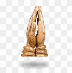 Praying Hands - Olive Wood 6 inch Made Bethlehem Png Sculpture
