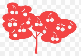 Cherry Tree Silhouette - Free Vector Silhouettes Creazilla Clip Art png