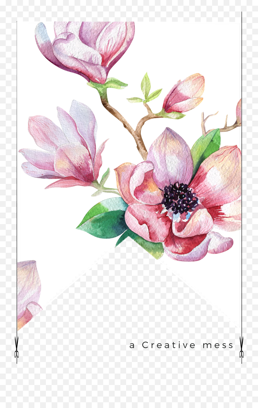 Watercolor Floral Png Image - Flower And Leaf Watercolour,Watercolor Floral Png
