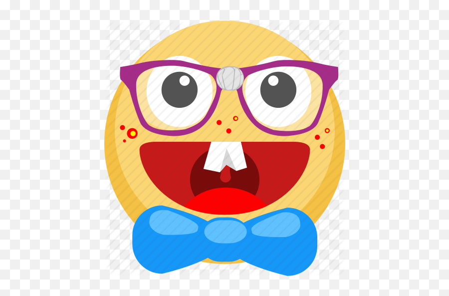 Emoji Emotion Nerd Smart Smile Icon - Happy Png,Nerd Emoji Png