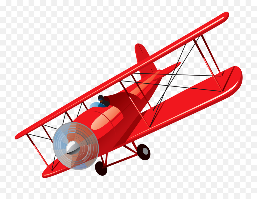 Clip Art Vector Graphics Illustration - Biplane Clipart Png,Biplane Png
