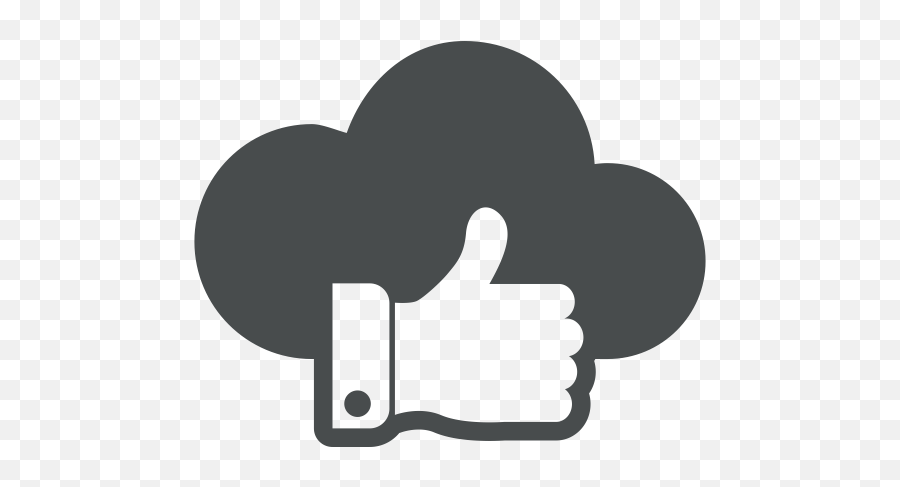 Cloud Computing Like Thumb Up Icon - Thumbs Up Cloud Icon Png,Thumb Up Png