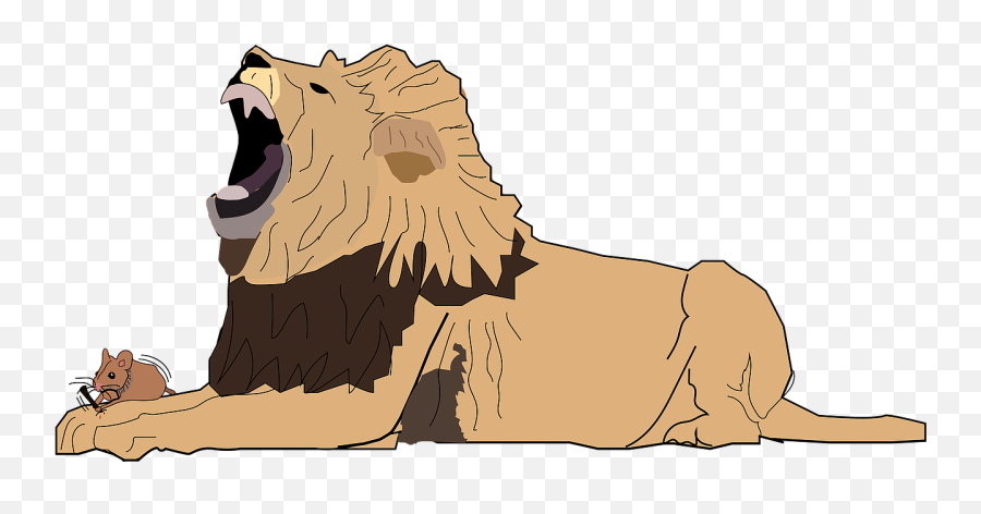 Lion And Mouse Clipart Free Download Transparent Png - Lion And Mouse Clipart,Lion Cartoon Png