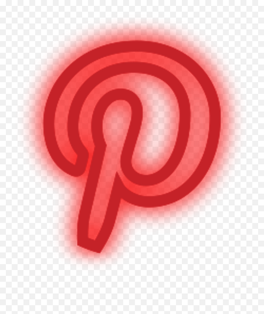 Download Pinterest Logo Neon Light Red - Icon Neon Png,Pinterest Logo Png