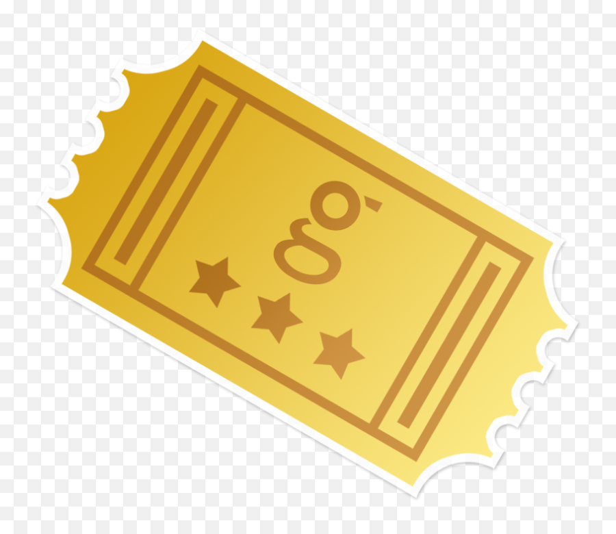 Ticket Clipart Golden Picture - Sign Png,Golden Ticket Png