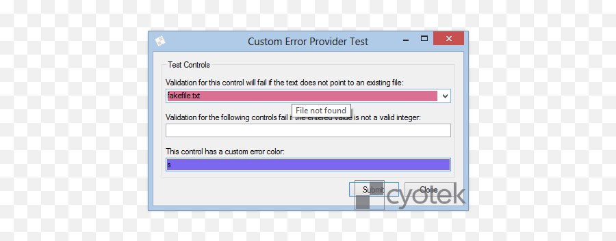 Creating A Custom Errorprovider Component For Use With - Vertical Png,Custom Icon File Windows 10