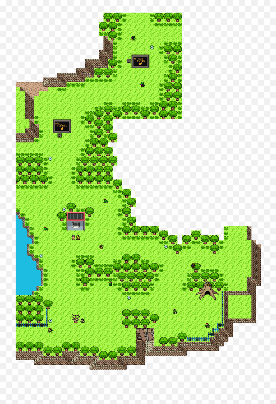 I Made A 16x16 Tile Set For Native Forest From Dw1 Here Is - Keitai Denjuu Telefang Map Png,Question Mark Icon 16x16