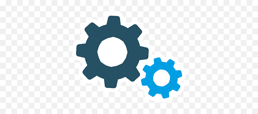 Support For Customers - Surpass Powering Assessment Gear Png Transparent,Blue Settings Icon