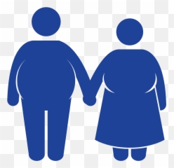 Bariatric Surgery - Obese Clipart Blue Png Download Full Holding Hands