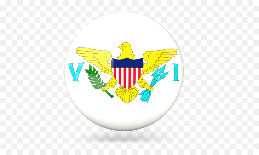 Glossy Round Icon Illustration Of Flag Virgin Islands - Virgin Island Flag Png,U.s.flag Icon