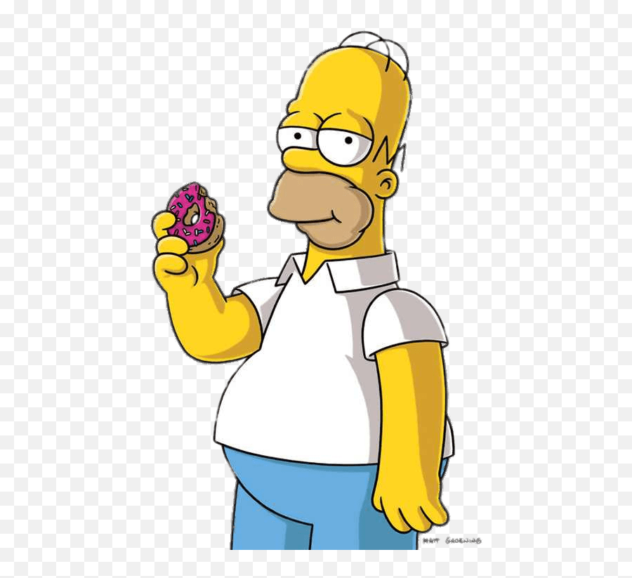 Homer Simpson Eating A Donut Transparent Png - Stickpng Homer Simpson Eating A Donut,Donut Transparent Background