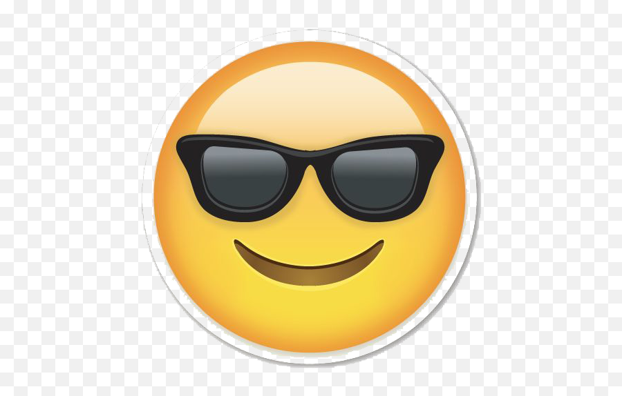 Emoji Transparent Background Png 8 - Smiling Face With Sunglasses,Emoji Transparent Background