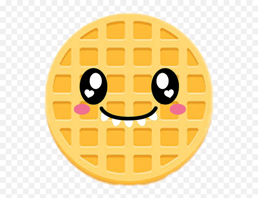 Sticker Cute Waffle Emoji Png - Cute Waffle Png,Cute Emoji Png