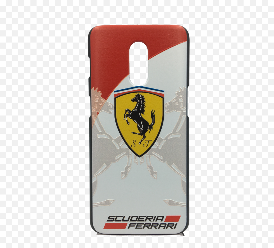 Oneplus 6t 3d Texture Uv Printed Luxury Car Ferrari Hard - Ferrari Design Back Cover For Redmi Note 6 Pro Png,Ferrari Car Logo