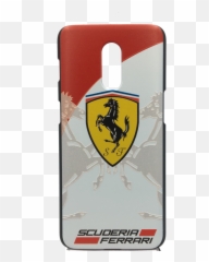 Oneplus 6t 3d Texture Uv Printed Luxury Car Ferrari Hard - Design Back Cover For Redmi Note Pro png