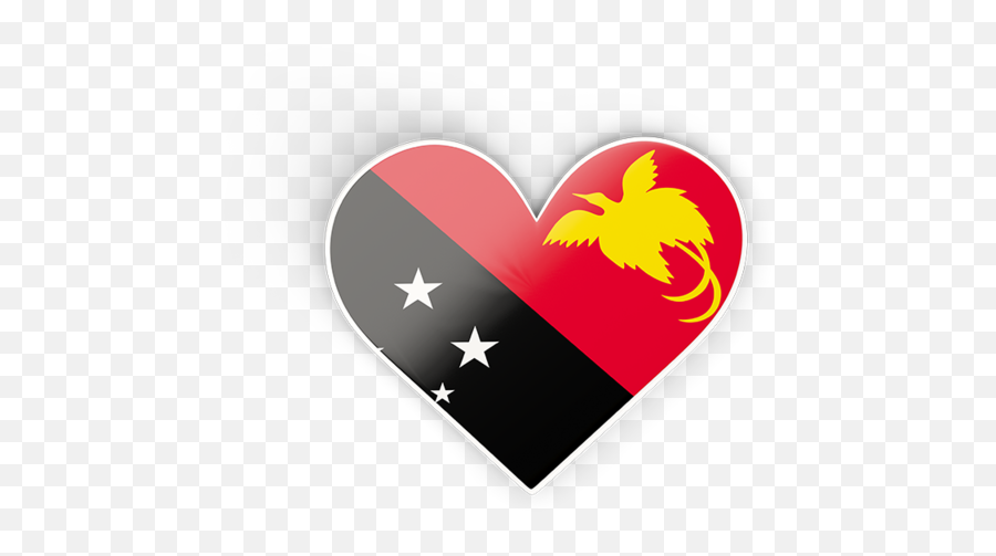 Illustration Of Flag Papua New Guinea - Papua New Guinea Flag Png,Heart Sticker Png