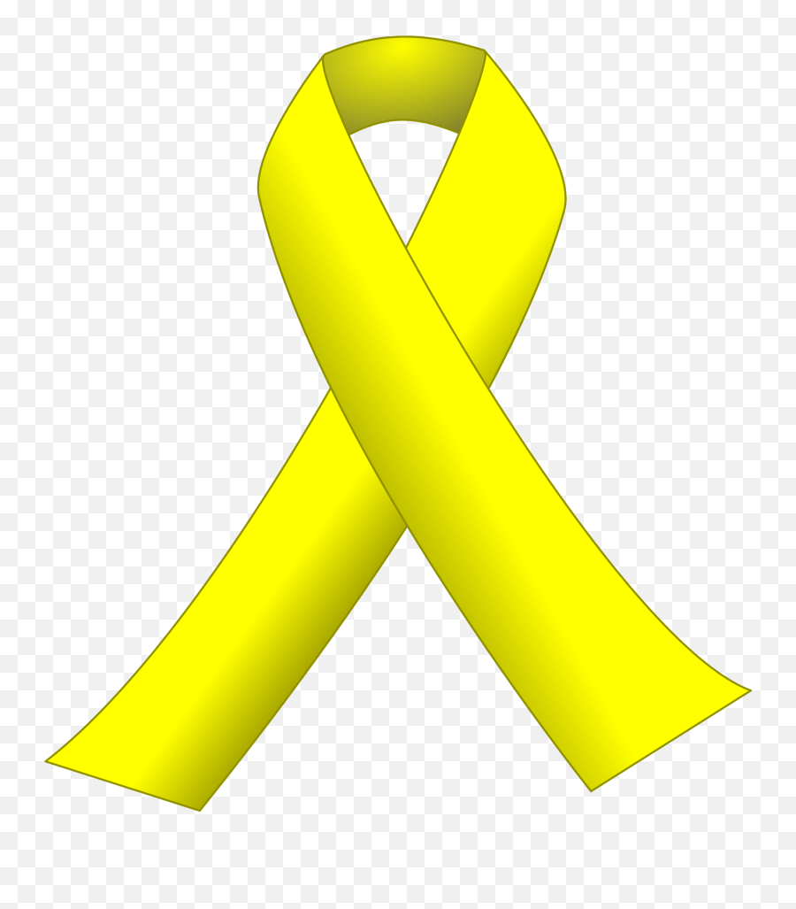 Yellow Cancer Ribbon Black Background - Yellow Ribbon On Black Png,Cancer Symbol Png
