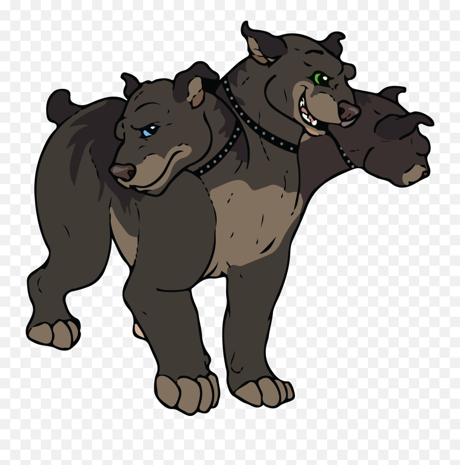 Fang And Fluffy - Three Headed Dog Clipart Png Download Cartoon Three Headed Dog,Voldemort Png